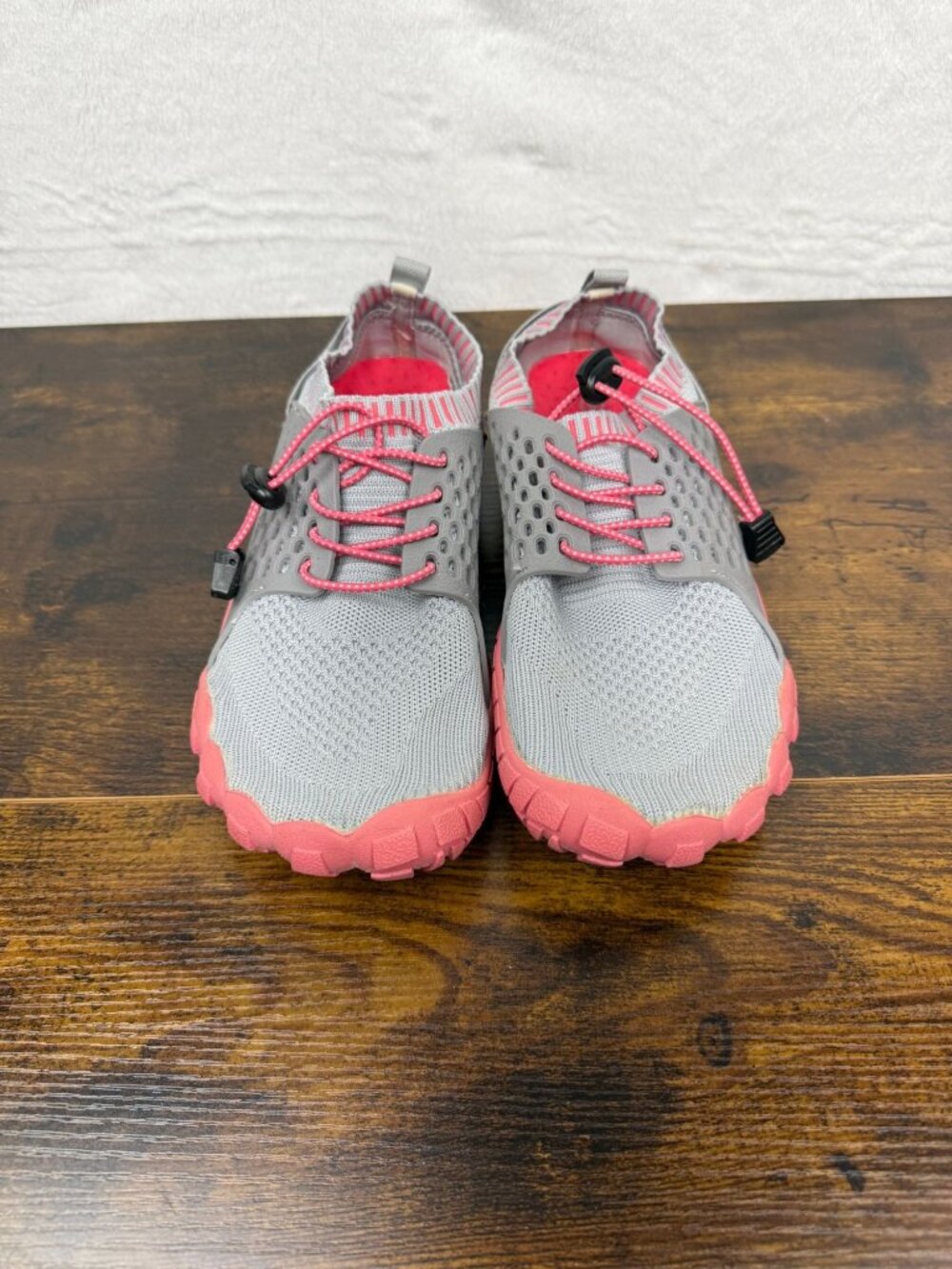 Nortiv8 Womens Gray & Pink Water Shoes - Lightweight Mesh Size 8